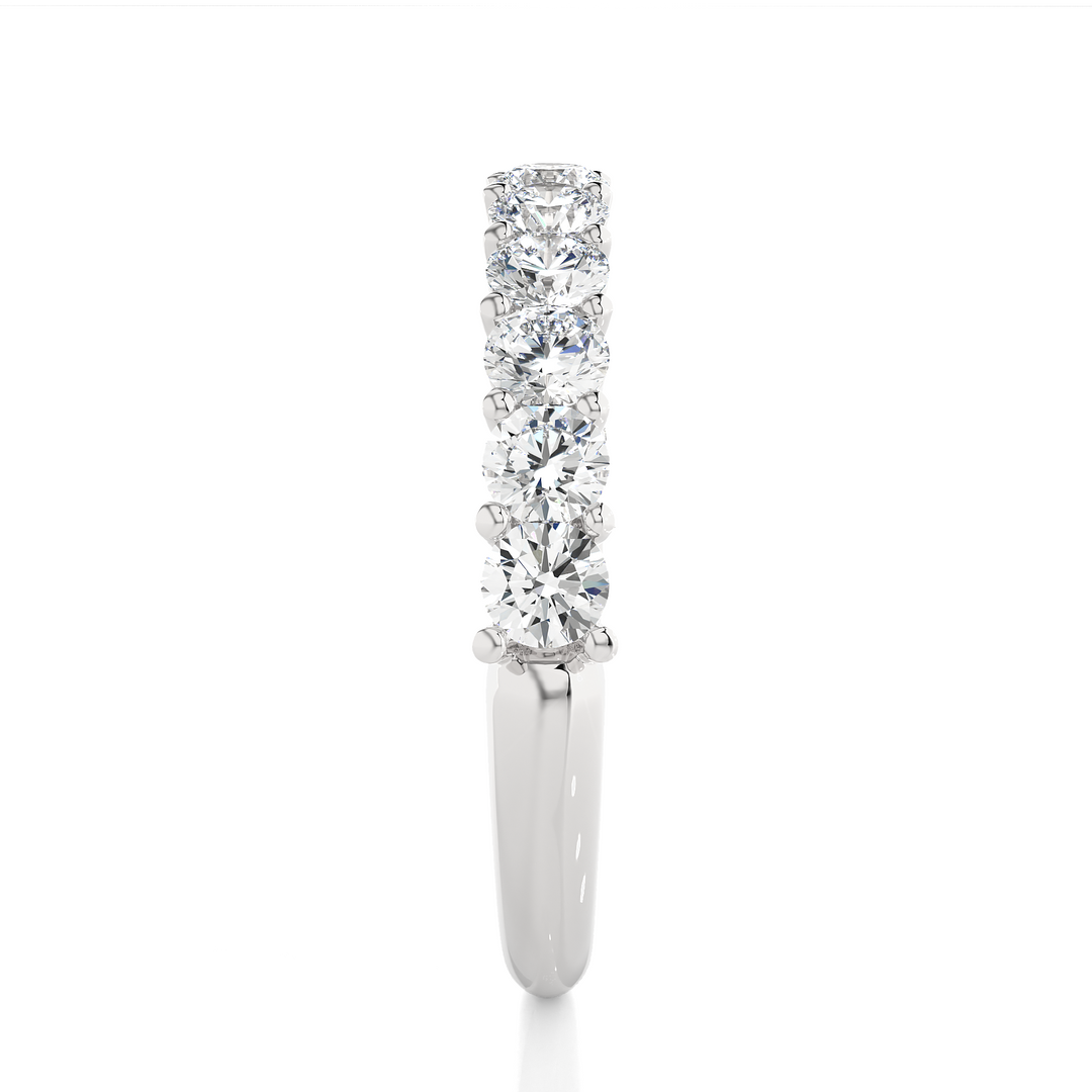 0.60 CT Round Cut Lab Grown Diamond Channel Set Band  11 Stone IGI Certified
