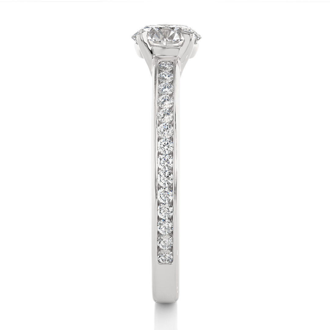 1.27 CTW Round Lab-Grown Diamond Channel Set Engagement Ring