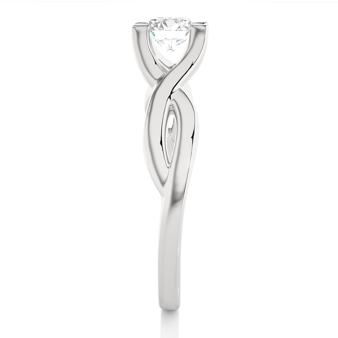 0.47 CT Lab Grown Diamond Infinity Engagement Ring | Gold Band