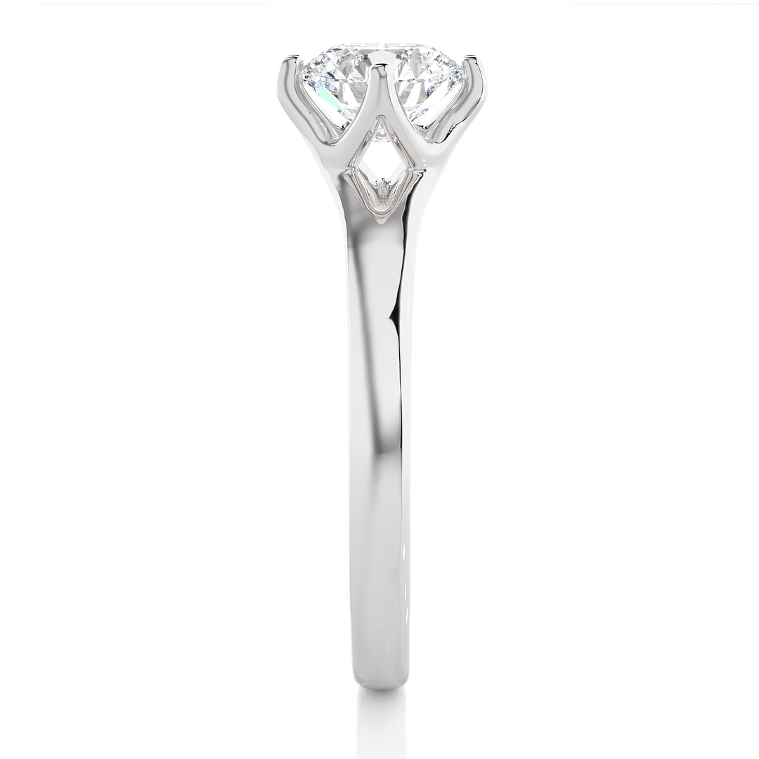 1.08 CT Round Brilliant Lab Grown Diamond Solitaire Engagement Ring | Gold Band