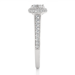 Load image into Gallery viewer, 0.92 CT Round Diamond Halo Lab Grown Ring with 59 Stones
