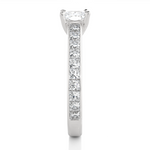 Load image into Gallery viewer, 2.12 CTW Cushion Cut Lab-Grown Diamond Engagement Ring with Princess Channel Set Accents
