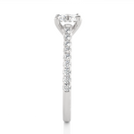 Load image into Gallery viewer, 1.36 CTW Round Lab-Grown Diamond Engagement Ring with Claw &amp; Micropave Set E-F / VVS-VS
