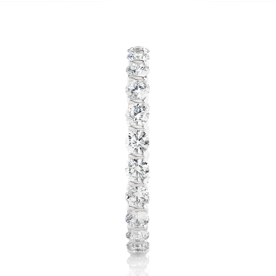 1.09 CT Round Lab Grown Diamond Bar Set Eternity Band | 24 Stone Gold Ring