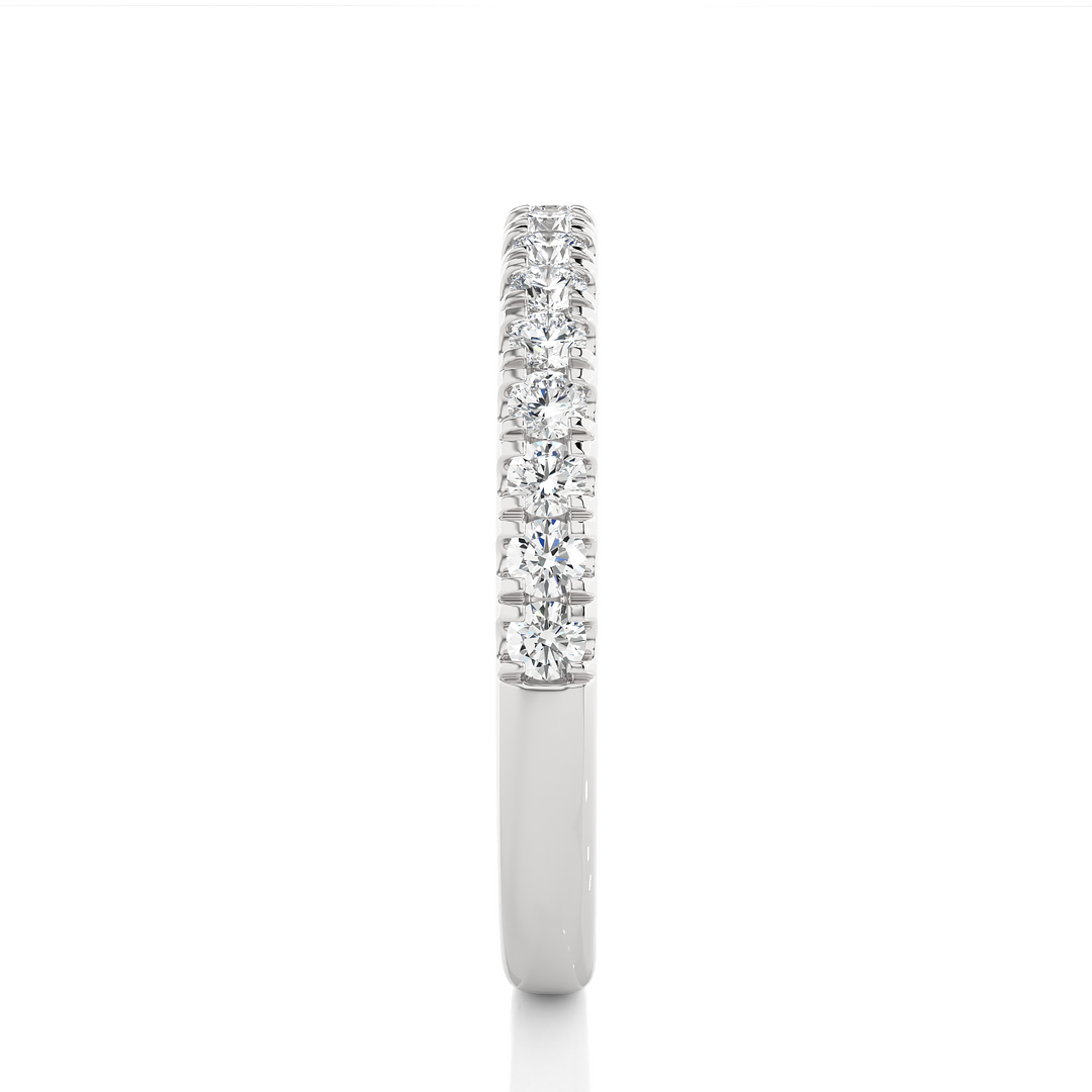 0.25 CT Round Lab Grown Diamond Petite Micro Pave Ring  16 Stone IGI Certified