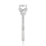 Load image into Gallery viewer, 1.91 CT All Round Lab Grown Diamond Three Stone Ring | 55 Stone Gold Band
