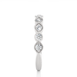 Load image into Gallery viewer, 0.69 CT Round Cut Lab Grown Diamond Bezel &amp; Prong Set Band  10 Stone IGI Certified
