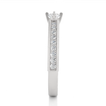Load image into Gallery viewer, 0.48 CTW Round Lab-Grown Diamond Engagement Ring with Milgrain Detailing E-F / VVS-VS
