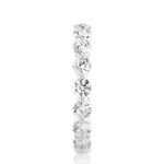 Load image into Gallery viewer, 2.01 CT Round Lab Grown Diamond Bar Set Eternity Ring | 18 Stone Gold Band
