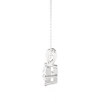 Load image into Gallery viewer, 0.50 CT Lab-Grown Diamond Solitaire Pendant Necklace | Princess Cut | 4-Prong | Solid Gold
