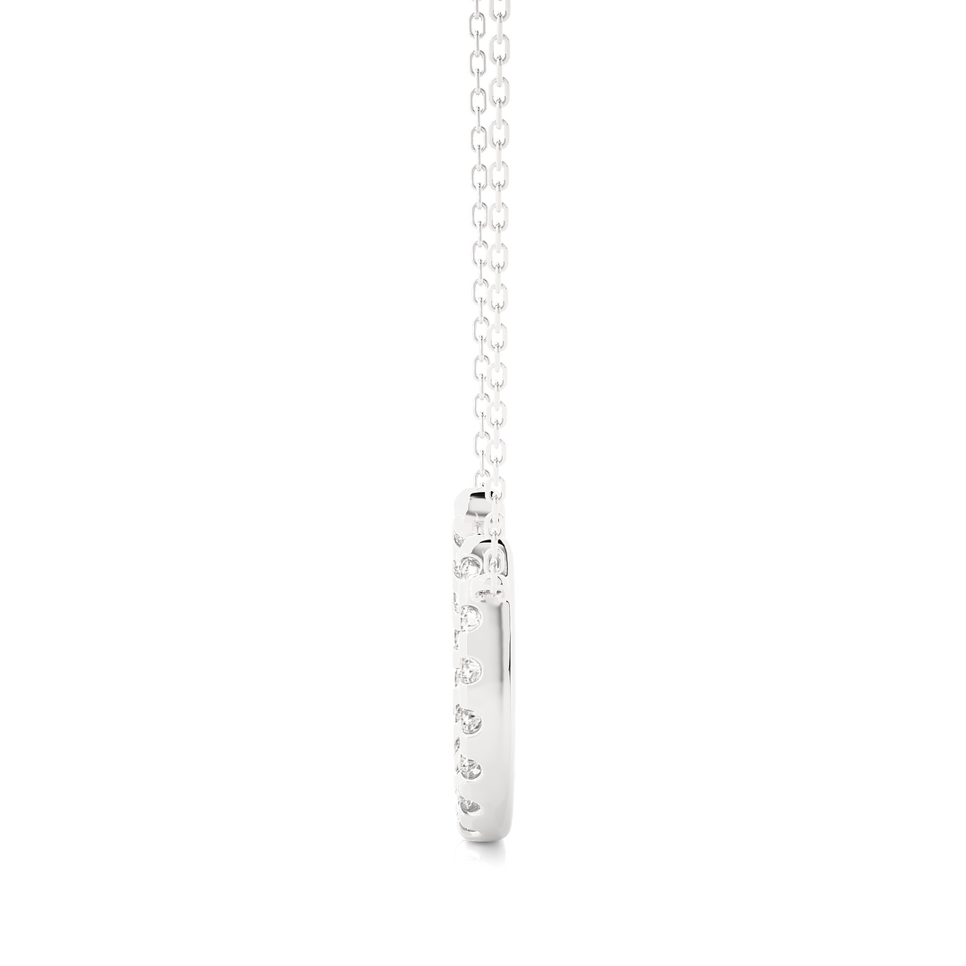 0.26 CT Lab-Grown Diamond U & C Pendant Necklace | Solid Gold | 17 Round Diamonds