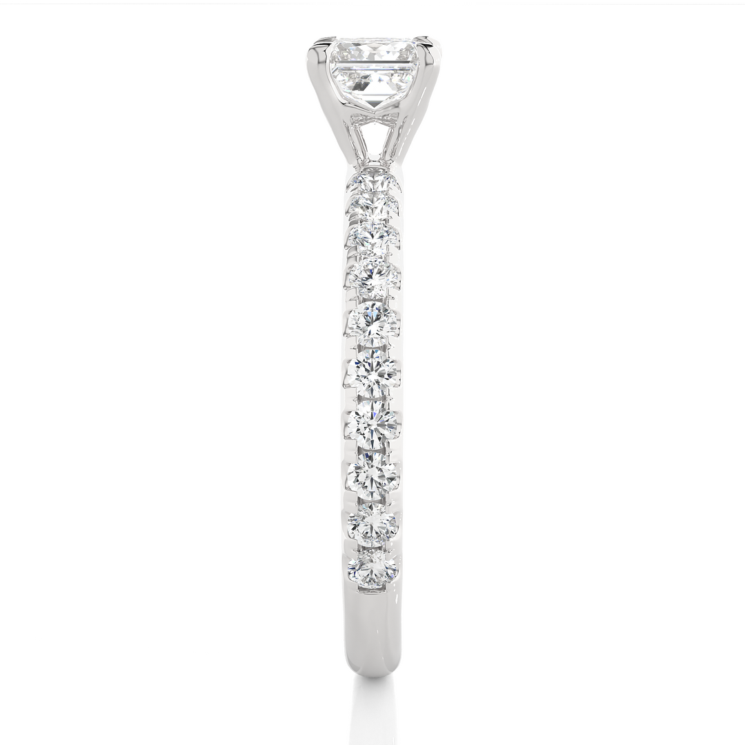1.01 CTW Princess Cut Solitaire Lab-Grown Diamond Engagement Ring
