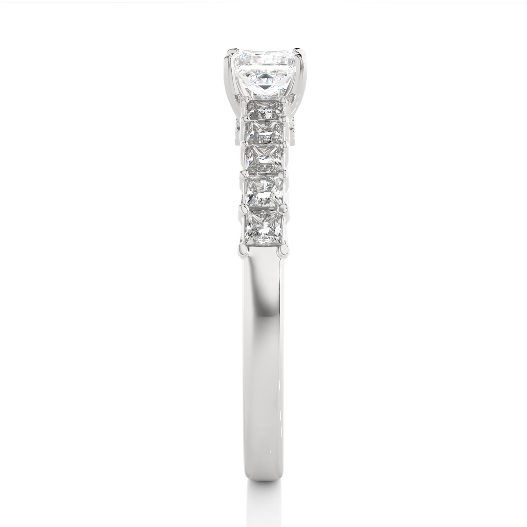 0.85 CTW Princess Cut Lab-Grown Diamond Prong Set Engagement Ring