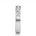 Load image into Gallery viewer, 0.52 CT Baguette &amp; Round Cut Lab Grown Diamond Channel Set Band  13 Stone IGI Certified
