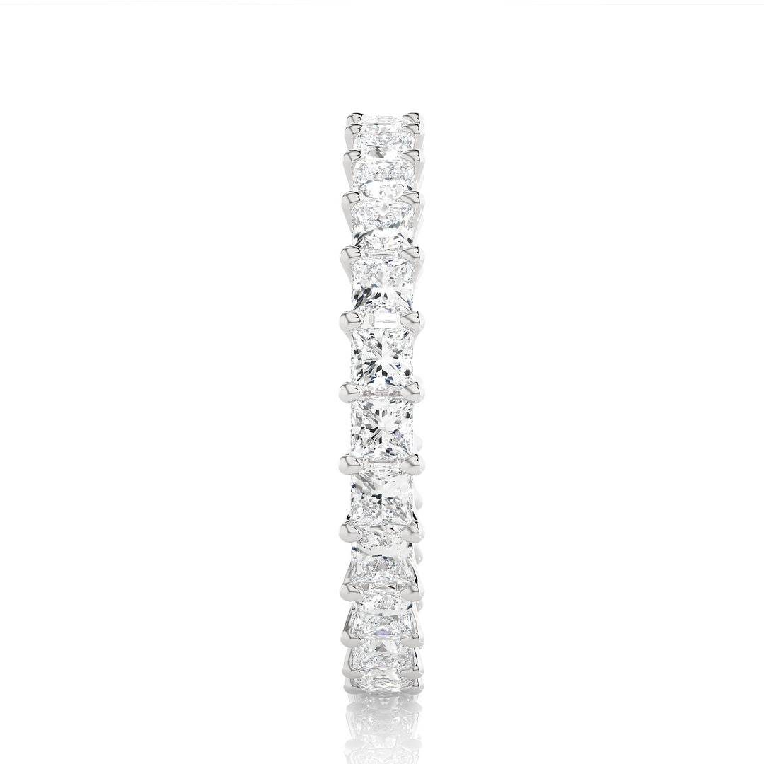 1.93 CT Princess Cut Lab Grown Diamond Eternity Band | 27 Stones | 10K, 14K & 18K Gold