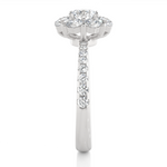 Load image into Gallery viewer, 1.64 CT Round Diamond Halo Lab Grown Ring with 25 Stones
