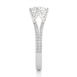 Load image into Gallery viewer, 1.34 CTW Round Lab-Grown Diamond Engagement Ring with Split Shank E-F / VVS-VS
