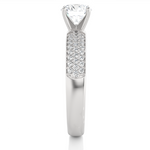 Load image into Gallery viewer, 1.02 CTW Round Lab-Grown Diamond Engagement Ring with Pave Set E-F / VVS-VS
