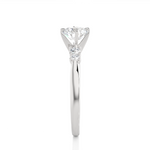 Load image into Gallery viewer, 0.69 CTW Round Lab-Grown Diamond Engagement Ring with Claw &amp; Bezel Set E-F / VVS-VS
