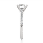 Load image into Gallery viewer, 1.47 CTW Round Lab-Grown Diamond Engagement Ring with Six-Prong Center &amp; Micropave Sides E-F / VVS-VS
