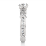 Load image into Gallery viewer, 1.50 Carat Three Stone Lab-Grown Diamond Ring | Round &amp; Baguette Unique Design
