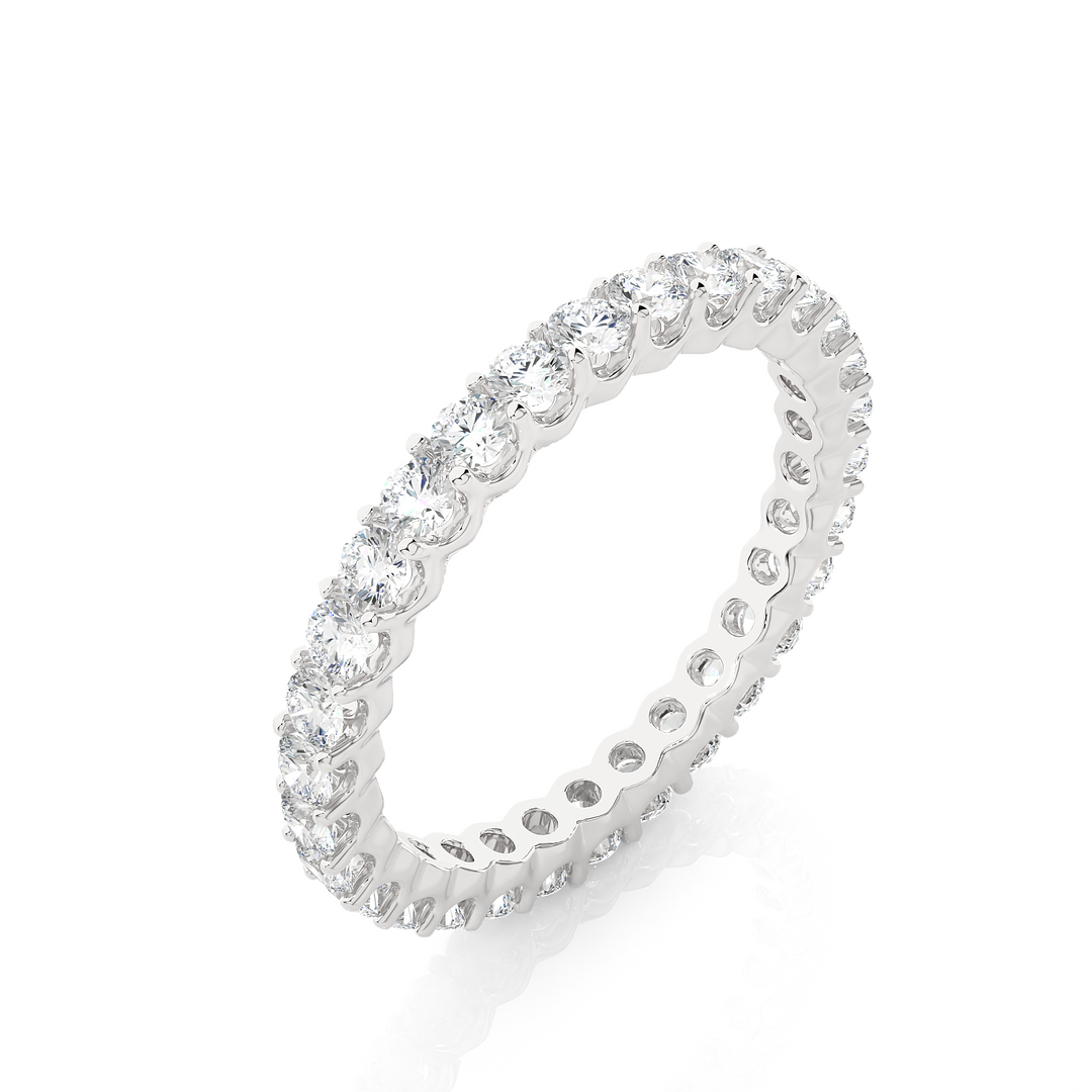 1.02 CT Round Lab Grown Diamond Eternity Band | 30 Stones | 10K, 14K & 18K Gold