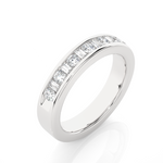 Load image into Gallery viewer, 0.52 CT Baguette &amp; Round Cut Lab Grown Diamond Channel Set Band  13 Stone IGI Certified
