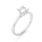 Load image into Gallery viewer, 0.57 CT Princess Cut Lab Grown Diamond Solitaire Engagement Ring | Gold Band
