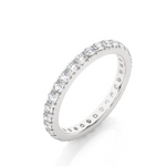Load image into Gallery viewer, 1.04 CT Round Lab Grown Diamond Micro Pave Eternity Band | 30 Stone Gold Ring
