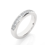 Load image into Gallery viewer, 0.55 CT Princess Cut Lab Grown Diamond Channel Set Band  11 Stone IGI Certified
