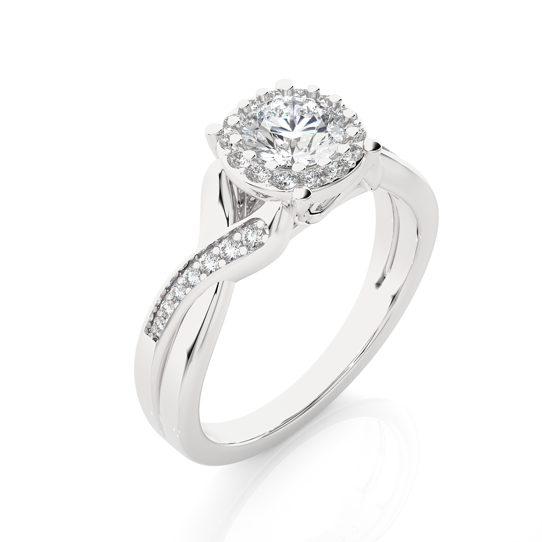 0.83 Carat Vintage Style Lab-Grown Round Diamond Ring | Timeless Elegance