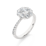 Load image into Gallery viewer, 1.64 CT Round Diamond Halo Lab Grown Ring with 25 Stones
