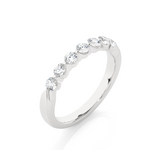 Load image into Gallery viewer, 0.52 CT Round Cut Lab Grown Diamond Bar Set Band  7 Stone IGI Certified
