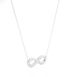 Load image into Gallery viewer, 0.39 CT Lab-Grown Diamond Infinity Pendant Necklace | Solid Gold | 25 Round Diamonds
