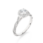 Load image into Gallery viewer, 0.95 Carat Vintage Lab-Grown Round Diamond Ring | 100 Stone Classic Design
