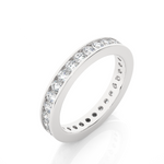 Load image into Gallery viewer, 1.20 CT Round Lab Grown Diamond Channel Set Eternity Band | 30 Stone Gold Ring
