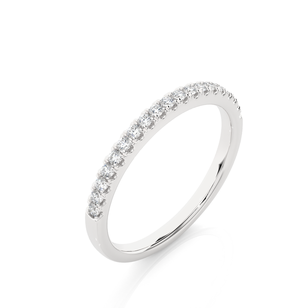 0.20 CT Round Cut Lab Grown Diamond Band  19 Stone IGI Certified
