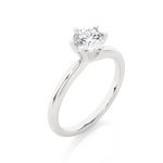 Load image into Gallery viewer, 1.18 CT Round Lab Grown Diamond Solitaire Engagement Ring | Six Prong Gold Band

