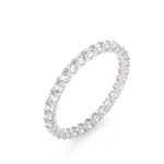 Load image into Gallery viewer, 1.04 CT Round Lab Grown Diamond Prong Set Eternity Band | 30 Stone Gold Ring
