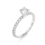 Load image into Gallery viewer, 1.01 CTW Princess Cut Solitaire Lab-Grown Diamond Engagement Ring

