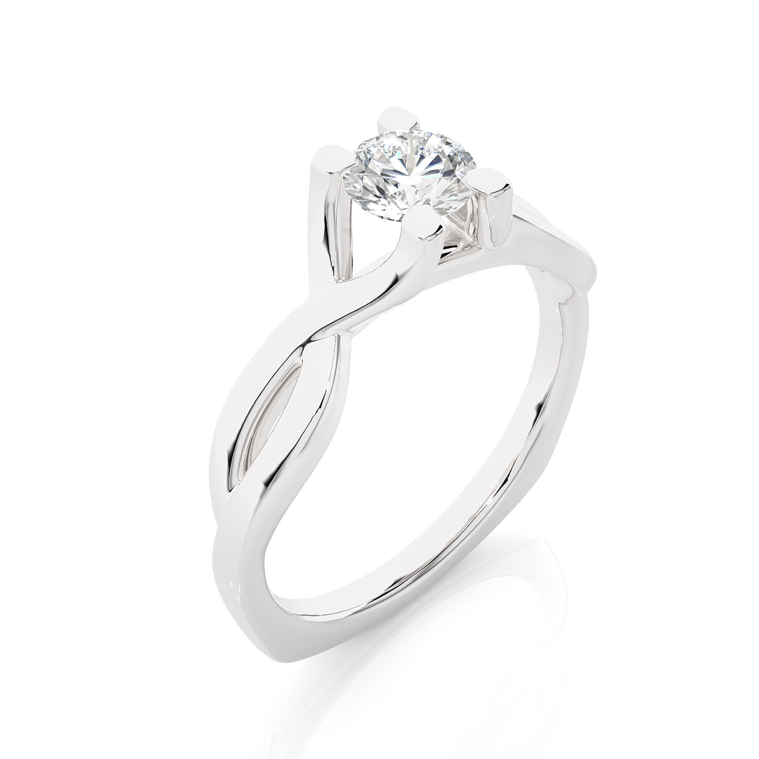 0.47 CT Lab Grown Diamond Infinity Engagement Ring | Gold Band