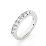 Load image into Gallery viewer, 0.96 CT Round Cut Lab Grown Diamond Channel Set Band  13 Stone IGI Certified
