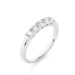 Load image into Gallery viewer, 0.51 CT Round Cut Lab Grown Diamond Five Stone Prong Set Ring  IGI Certified
