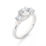 Load image into Gallery viewer, 1.95 CT Round Lab Grown Diamond Three Stone Ring | 3 Stone Gold Band
