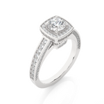 Load image into Gallery viewer, 1.42 CT Round Diamond Halo Lab Grown Ring with 117 Stones
