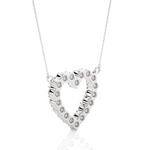 Load image into Gallery viewer, 0.46 CT Lab-Grown Diamond Heart Pendant Necklace | Round Diamonds | Solid Gold
