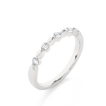 Load image into Gallery viewer, 0.26 CT Round Cut Lab Grown Diamond Marquise-Style 5 Stone Ring  IGI Certified
