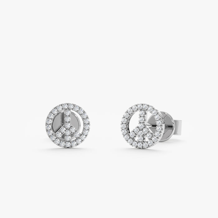 Round Lab-Grown Diamond Y-Shaped Circle Earrings 0.15 CTW – 60 Stones | 10K, 14K, 18K White, Yellow & Rose Gold | IGI Certified