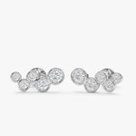 Load image into Gallery viewer, Bubble-Style Bezel-Set Lab-Grown Diamond Earrings 0.53 CTW – 10 Round Stones | 10K, 14K, 18K Gold | IGI Certified