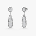 Load image into Gallery viewer, Teardrop Pavé Lab-Grown Diamond Earrings 0.93 CTW – 166 Round Stones | 10K, 14K, 18K Gold | IGI Certified